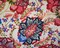 Blue-Pink-Multi Cotton-Rayon Floral Printed Lawn Woven Fabric By the Yard